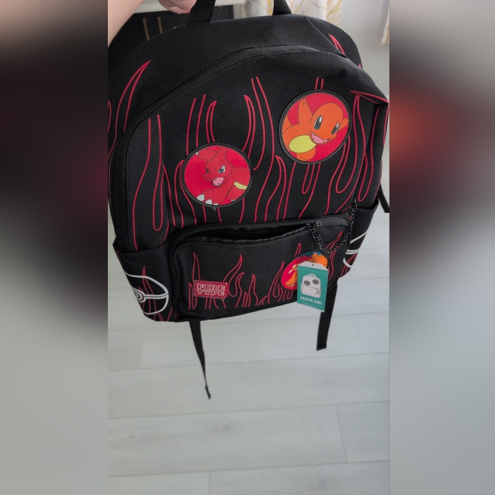 Black and Red Pokemon Backpack